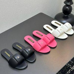 Luxury Chanel-Inspired Slide Slippers