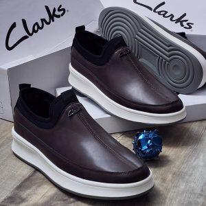 Clarks Men’s Premium Slip-On Leather Sneakers