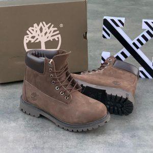 Classic Brown Nubuck Lace-Up Work/Outdoor Boot