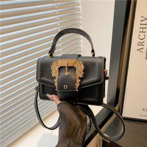 Luxury Embellished Mini Structured Leather Handbag