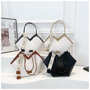 Premium Textured V-Cut Handbag