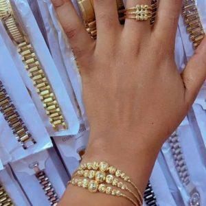 Elegant Gold-Plated Bangles and Ring Set