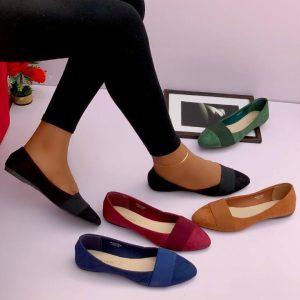 Women’s Classy Two-Tone Suede Flats