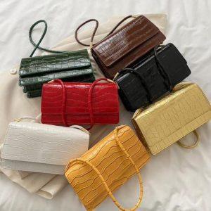 Luxury Croc-Embossed Mini Shoulder Bag