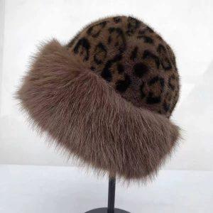 Luxury Faux Fur Leopard Print Winter Hat