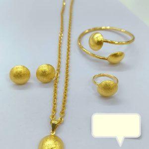 Luxury 4-in-1 Matte Gold Jewelry Set