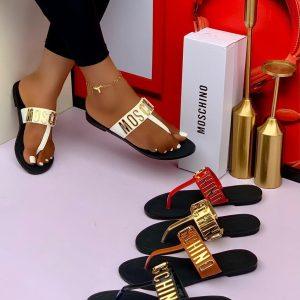 Moschino Luxury-Inspired Designer Flat Slippers (Size 37 – 42)