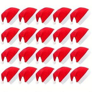 Classic Red Santa Christmas Caps for Kids