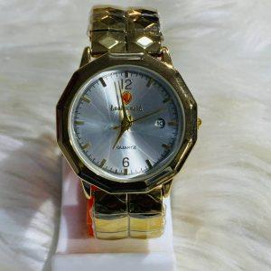 Elegant Gold-Tone Ladies Chain Wristwatch