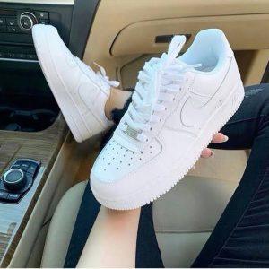 Premium Classic All-White Low-Top Sneakers