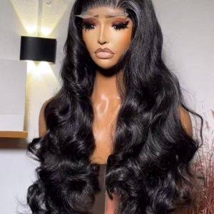 Premium 5×5 Lace Closure Wig – Spiral Bounce Blend (Jet Black)