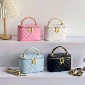 Elegant Quilted Mini Vanity & Crossbody Bag