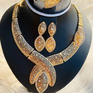 Luxury Gold-Tone Statement Jewelry Set