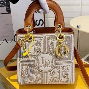 Luxury Embroidered Top Handle Designer-Inspired LD Handbag