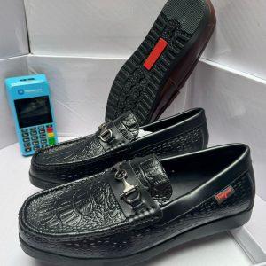 Premium Textured Leather Loafers – Classic Style