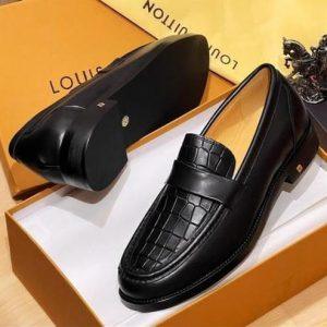 Luxury Textured Leather Penny Loafers