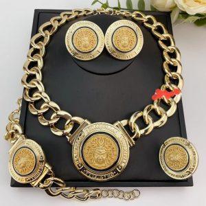 Luxury Gold Medusa-Inspired Statement Jewelry Set