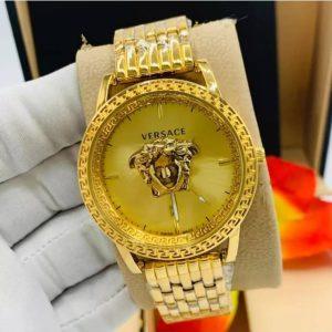 Luxury Gold-Tone Medusa-Inspired Versace Ladies Wristwatch