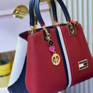 Luxury Tricolor Structured Leather Handbag