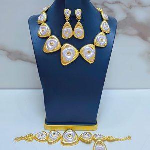 Luxury Gold-Tone Statement Jewelry Set