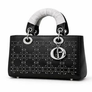 Elegant Studded Top-Handle Luxury Handbag (Dior-Inspired)