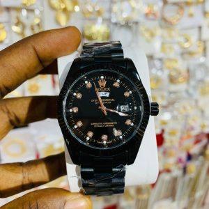 Luxury Black And Gold Classic Rolex Wristwatch