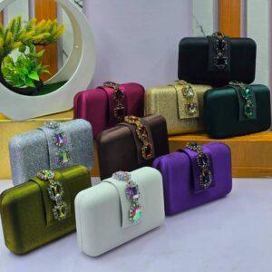 Luxury Crystal Box Clutch Bag