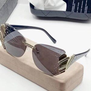 Luxury Designer-Inspired Rimless Geometric Fashion Sunglasses